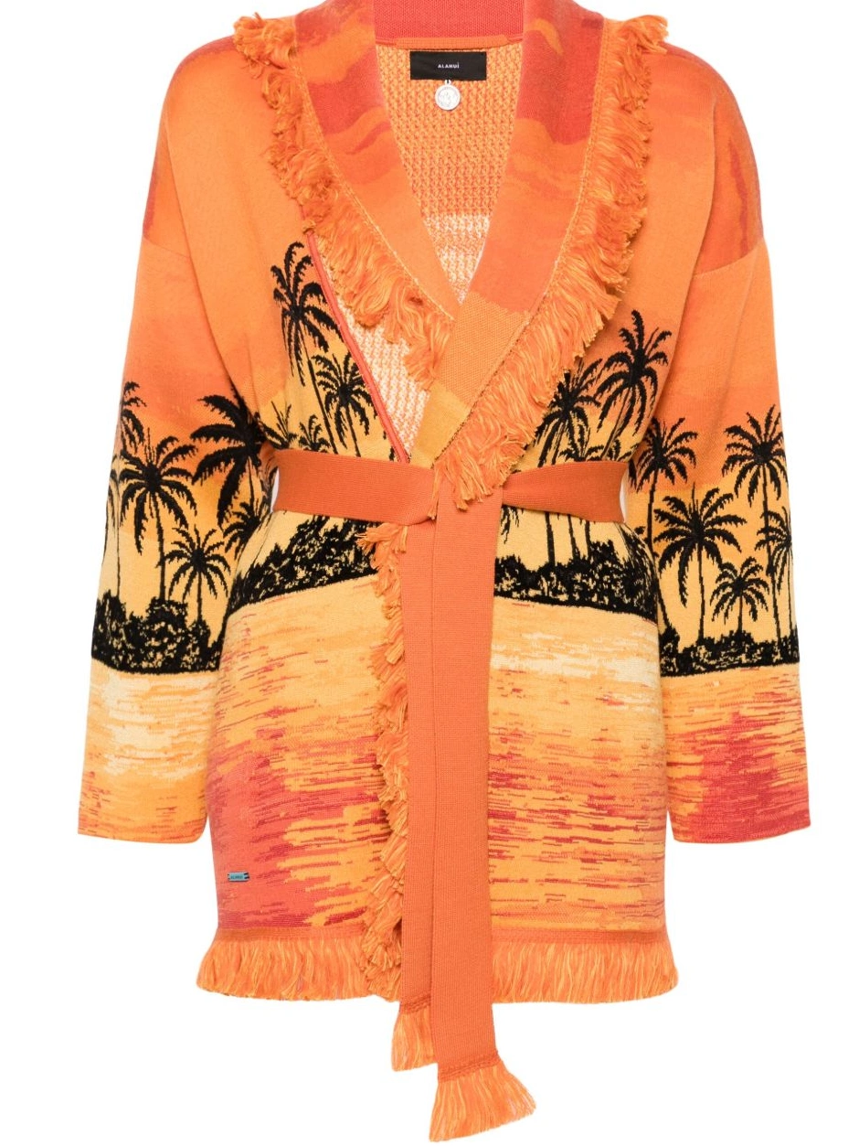 Cheap Women sunset-print Keralda Alanui cardigan 0327